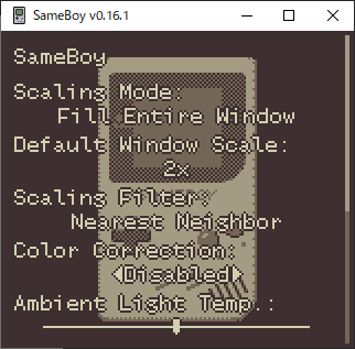 SameBoyのオプション変更